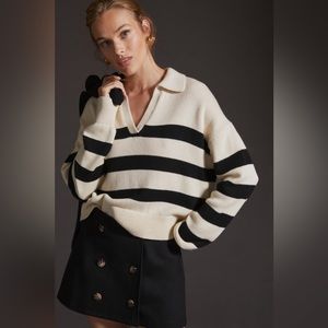 H&M Fine-knit Collared Sweater